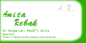 anita rebak business card